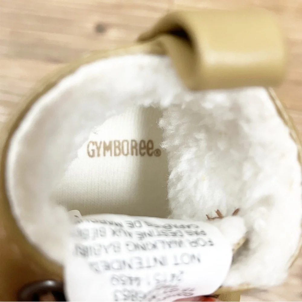 GYMBOREE Baby Infant Soft Ankle Bootie Shoes Faux Fur Lined Unisex SZ 01 NEW
